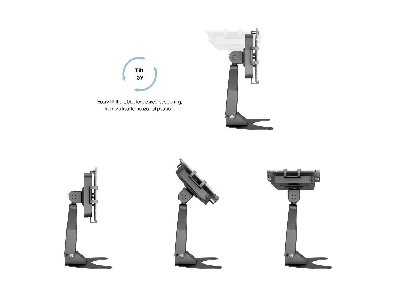 Multibrackets M Lockable Adjustable Table Stand for 7"–14.6" Tablets & iPads | 7350105212536