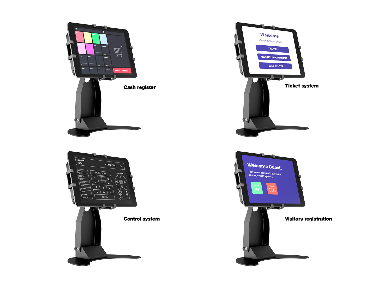 Multibrackets M Lockable Adjustable Table Stand for 7"–14.6" Tablets & iPads | 7350105212536