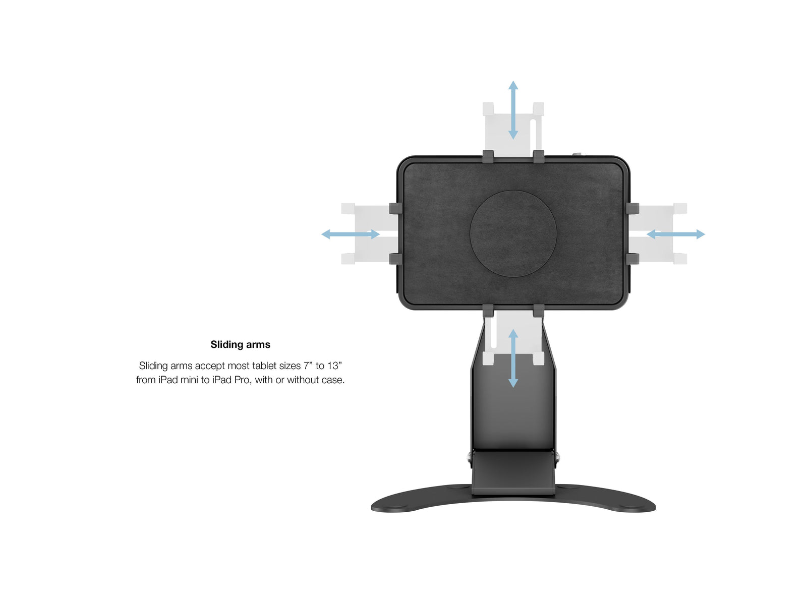 Multibrackets M Lockable Adjustable Table Stand for 7"–14.6" Tablets & iPads | 7350105212536