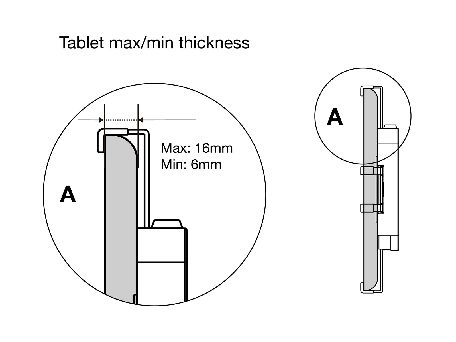 Multibrackets M Lockable VESA Tablet Mount for 7"–14.6" Tablets – Secure Universal Holder | 7350105210341