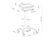 Multibrackets M Medical Cart Basic Mobile Workstation for 9.7"-17.3" Laptops | 7350105217913 Multimedia Carts & Stands Multibrackets