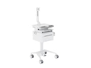 Multibrackets M Medical Cart Basic with Drawer & Fixed Monitor Arm Mobile Workstation | 7350105219627 Workstation Cart Multibrackets