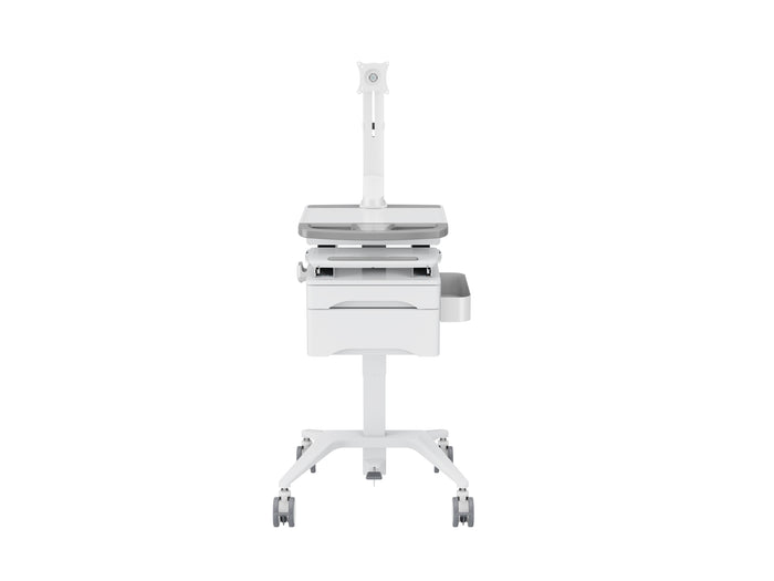 Multibrackets M Medical Cart Basic with Drawer & Fixed Monitor Arm Mobile Workstation | 7350105219627 Workstation Cart Multibrackets