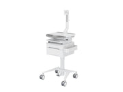 Multibrackets M Medical Cart Basic with Drawer & Fixed Monitor Arm Mobile Workstation | 7350105219627 Workstation Cart Multibrackets