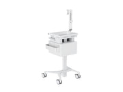 Multibrackets M Medical Cart Basic with Drawer & Fixed Monitor Arm Mobile Workstation | 7350105219627 Workstation Cart Multibrackets