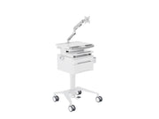 Multibrackets M Medical Cart Basic with Drawer & Gas Lift Monitor Arm Mobile Workstation | 7350105219610 Workstation Cart Multibrackets