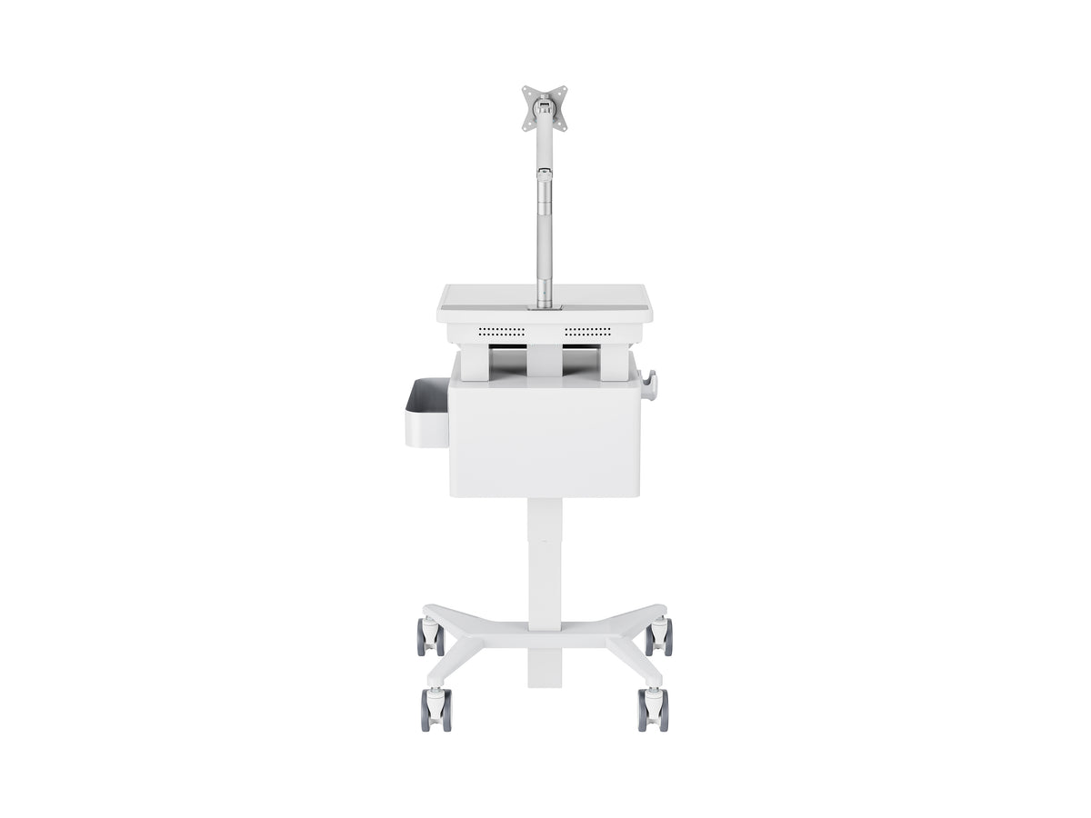Multibrackets M Medical Cart Basic with Drawer & Gas Lift Monitor Arm Mobile Workstation | 7350105219610 Workstation Cart Multibrackets