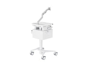 Multibrackets M Medical Cart Basic with Drawer & Gas Lift Monitor Arm Mobile Workstation | 7350105219610 Workstation Cart Multibrackets