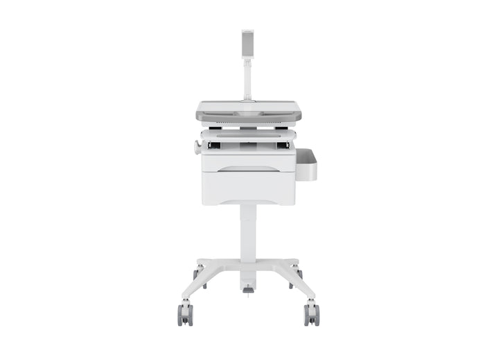 Multibrackets M Medical Cart Basic with Drawer & Tablet Holder Arm Mobile Workstation | 7350105219634 Workstation Cart Multibrackets