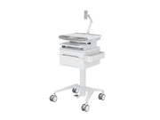 Multibrackets M Medical Cart Basic with Drawer & Tablet Holder Arm Mobile Workstation | 7350105219634 Workstation Cart Multibrackets