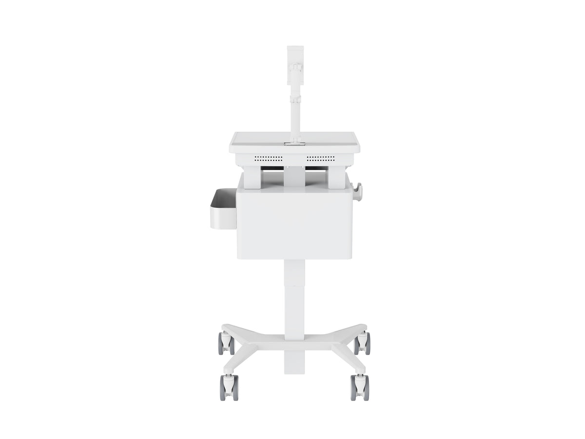 Multibrackets M Medical Cart Basic with Drawer & Tablet Holder Arm Mobile Workstation | 7350105219634 Workstation Cart Multibrackets
