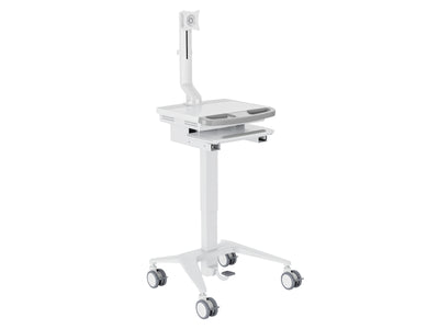 Multibrackets M Medical Cart Basic with Fixed Monitor Arm Mobile Workstation | 7350105219597 Workstation Cart Multibrackets