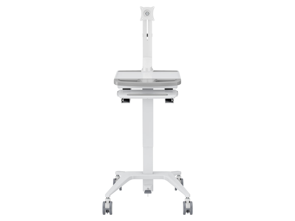 Multibrackets M Medical Cart Basic with Fixed Monitor Arm Mobile Workstation | 7350105219597 Workstation Cart Multibrackets