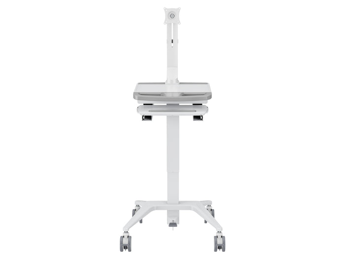 Multibrackets M Medical Cart Basic with Fixed Monitor Arm Mobile Workstation | 7350105219597 Workstation Cart Multibrackets