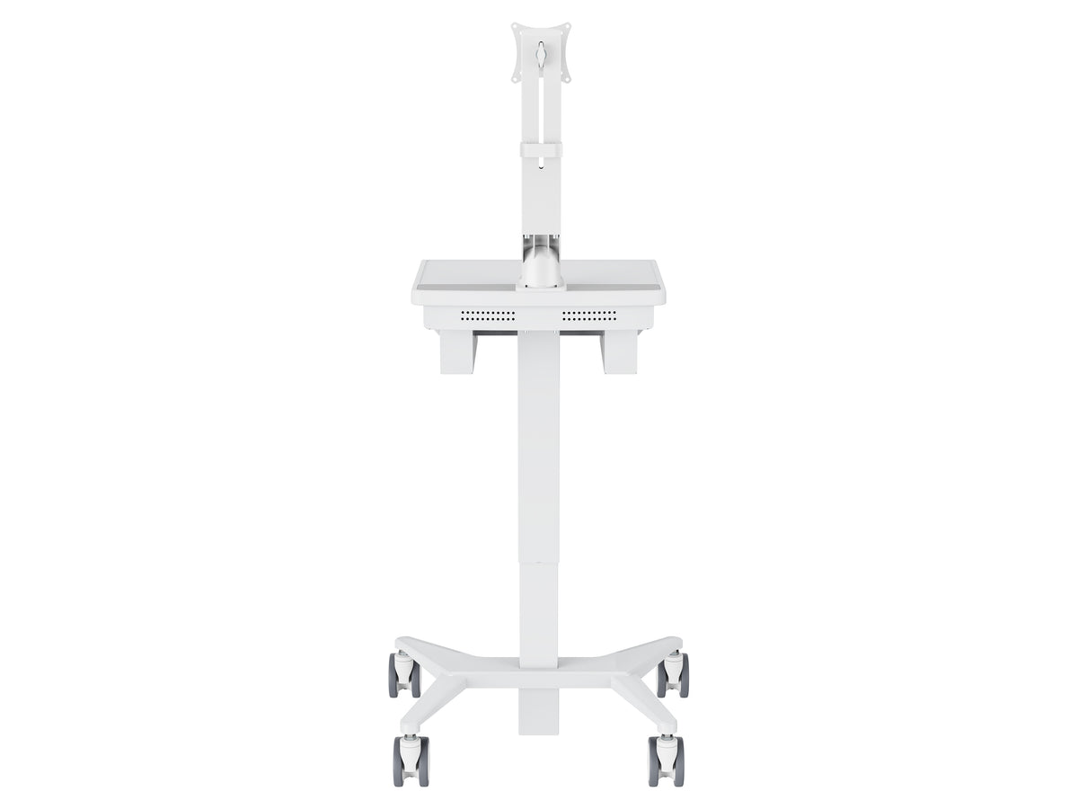 Multibrackets M Medical Cart Basic with Fixed Monitor Arm Mobile Workstation | 7350105219597 Workstation Cart Multibrackets