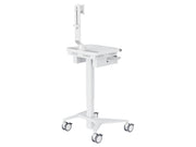 Multibrackets M Medical Cart Basic with Fixed Monitor Arm Mobile Workstation | 7350105219597 Workstation Cart Multibrackets