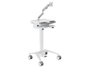 Multibrackets M Medical Cart Basic with Gas Lift Monitor Arm Mobile Workstation | 7350105219580 Workstation Cart Multibrackets