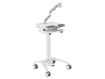 Multibrackets M Medical Cart Basic with Gas Lift Monitor Arm Mobile Workstation | 7350105219580 Workstation Cart Multibrackets