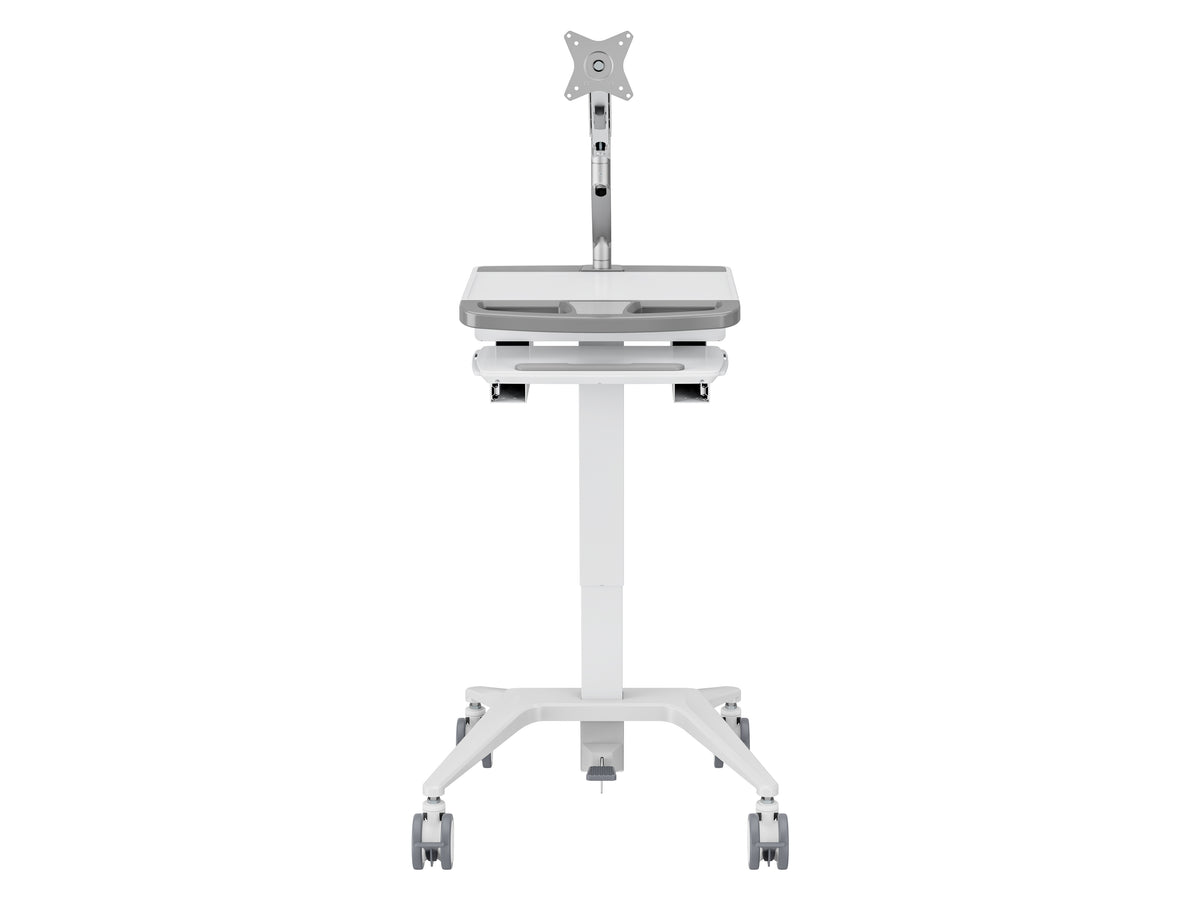 Multibrackets M Medical Cart Basic with Gas Lift Monitor Arm Mobile Workstation | 7350105219580 Workstation Cart Multibrackets