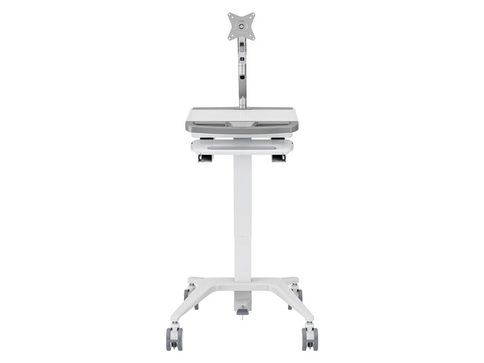 Multibrackets M Medical Cart Basic with Gas Lift Monitor Arm Mobile Workstation | 7350105219580 Workstation Cart Multibrackets