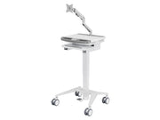 Multibrackets M Medical Cart Basic with Gas Lift Monitor Arm Mobile Workstation | 7350105219580 Workstation Cart Multibrackets