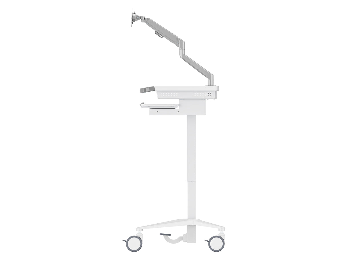 Multibrackets M Medical Cart Basic with Gas Lift Monitor Arm Mobile Workstation | 7350105219580 Workstation Cart Multibrackets