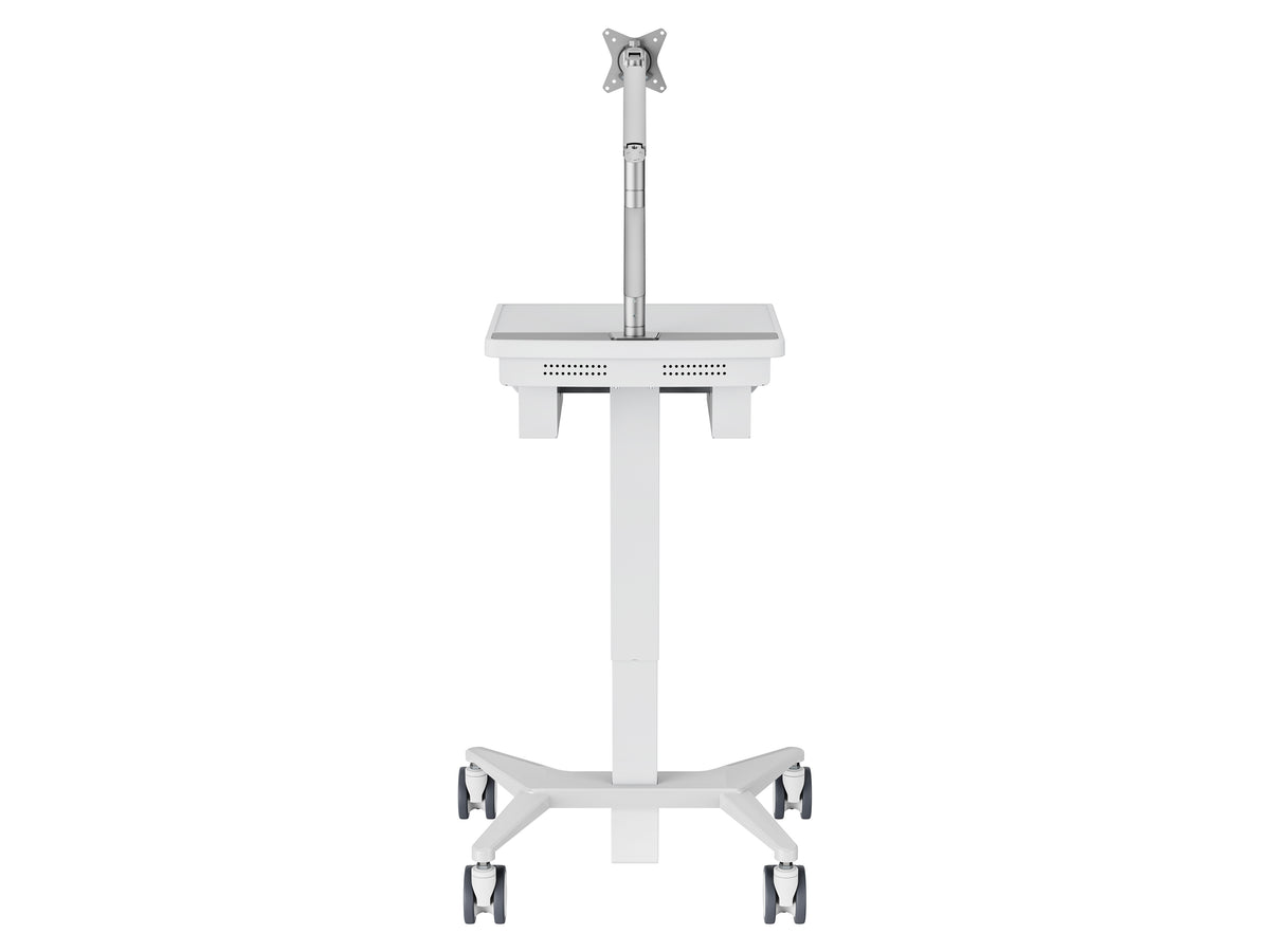 Multibrackets M Medical Cart Basic with Gas Lift Monitor Arm Mobile Workstation | 7350105219580 Workstation Cart Multibrackets