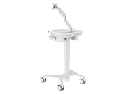 Multibrackets M Medical Cart Basic with Gas Lift Monitor Arm Mobile Workstation | 7350105219580 Workstation Cart Multibrackets