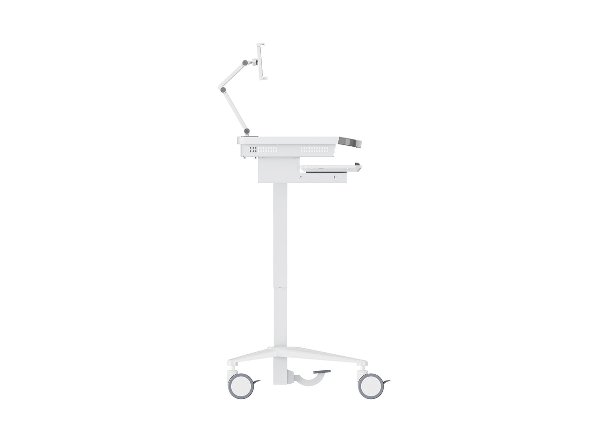 Multibrackets M Medical Cart Basic with Tablet Holder Arm Mobile Workstation | 7350105219603 Workstation Cart Multibrackets