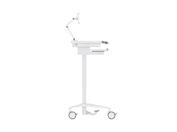 Multibrackets M Medical Cart Basic with Tablet Holder Arm Mobile Workstation | 7350105219603 Workstation Cart Multibrackets
