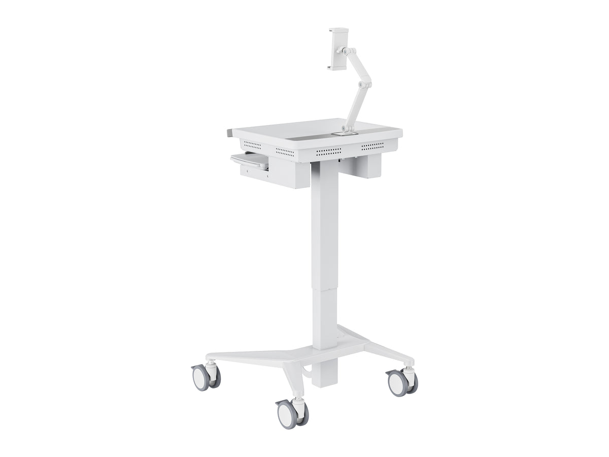 Multibrackets M Medical Cart Basic with Tablet Holder Arm Mobile Workstation | 7350105219603 Workstation Cart Multibrackets