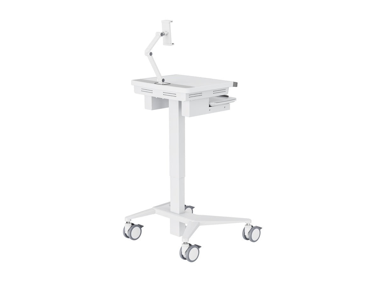 Multibrackets M Medical Cart Basic with Tablet Holder Arm Mobile Workstation | 7350105219603 Workstation Cart Multibrackets