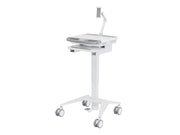 Multibrackets M Medical Cart Basic with Tablet Holder Arm Mobile Workstation | 7350105219603 Workstation Cart Multibrackets