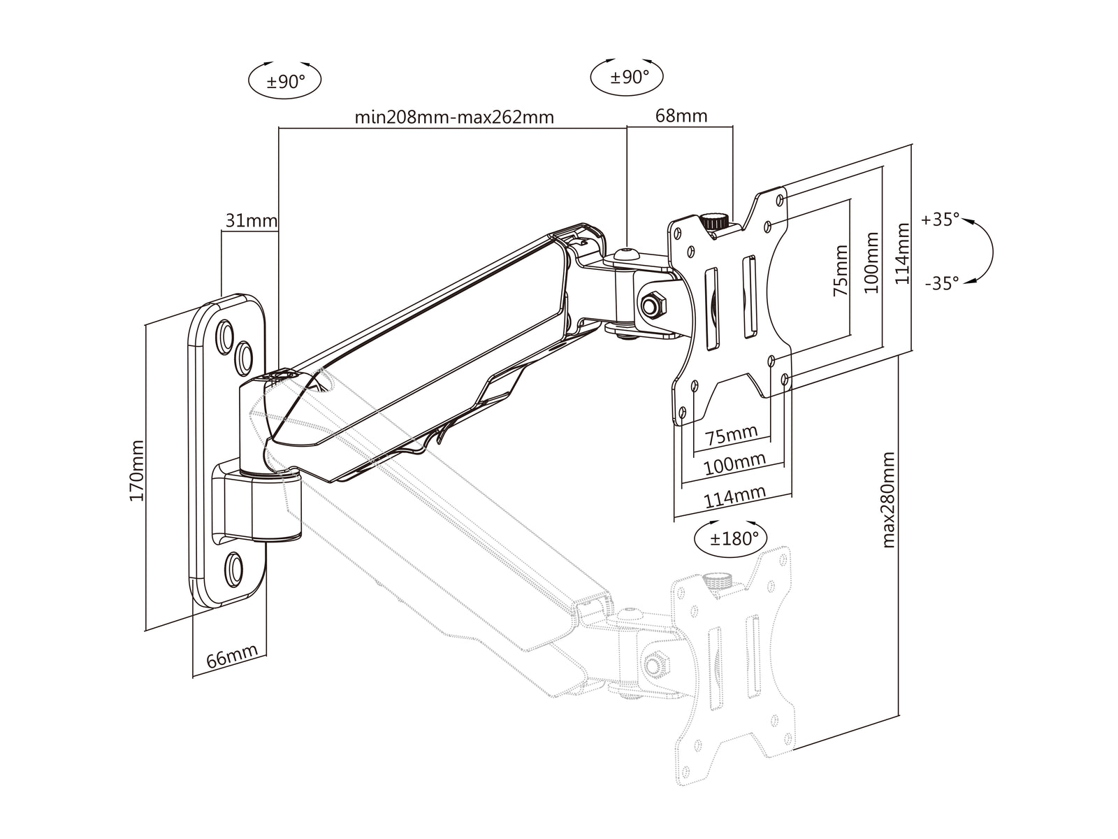 Multibrackets M Monitor Mount Wall Basic Single for 17"–32" Monitors | 7350105210013