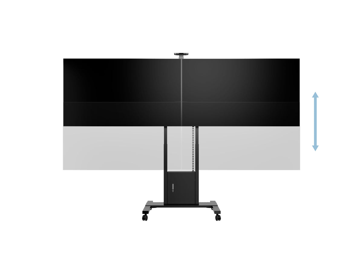 Multibrackets M Motorised Dual Screen Floorstand for 40"-75" Displays | 7350073738557 Motorised Floormount Multibrackets