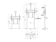Multibrackets M Motorised Floorbase XL for 55"-110" Displays | 7350105210181 Motorised Floormount Multibrackets