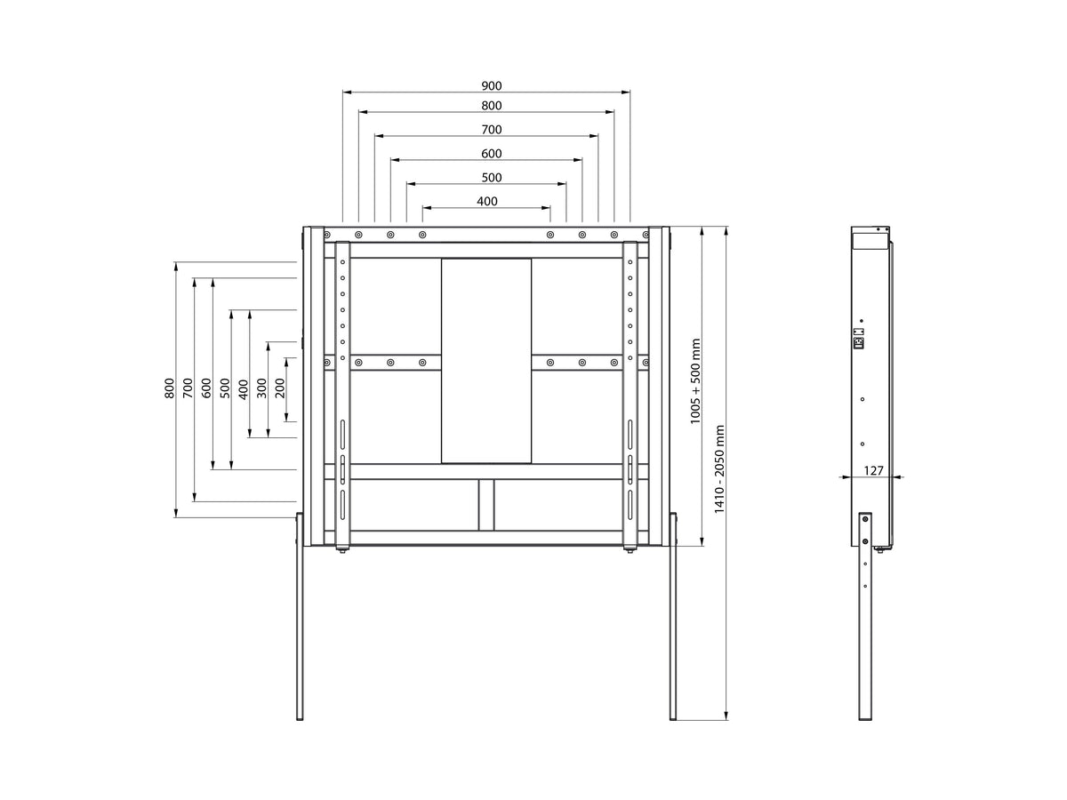 Multibrackets M Motorised Wallmount for 42"-110" Screens | 7350073731169 Motorised Floormount Multibrackets