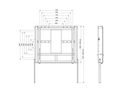 Multibrackets M Motorised Wallmount for 42"-110" Screens | 7350073731169 Motorised Floormount Multibrackets