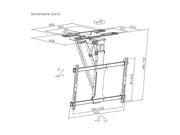 Multibrackets M Motorized Ceiling TV Mount for 32–75" Screens | VESA 600x400 TV Mounts & Stands Multibrackets
