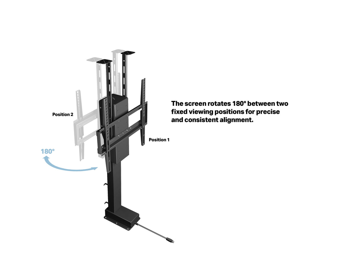 Multibrackets M Motorized Large TV Lift Turn for 32–55" Displays – Black | 7340234814916 Motorized TV Lift Multibrackets