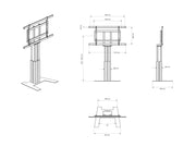 Multibrackets M Motorized Public Floormount XL for 42"-110" Screens | 7350105215780 Motorised Floormount Multibrackets