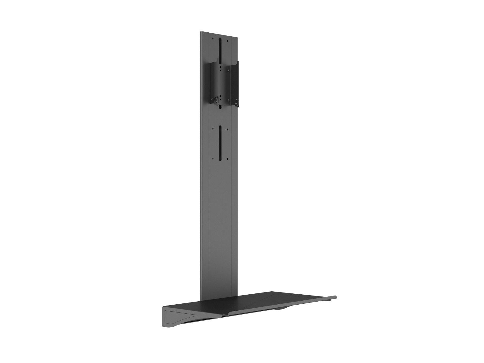 Multibrackets M Motorized Public Floorstand Dual Pillar 180 HD Adjustable Shelf Black | 7350105214394