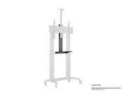 Multibrackets M Motorized Public Floorstand Dual Pillar 180 HD Adjustable Shelf Black | 7350105214394