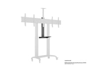 Multibrackets M Motorized Public Floorstand Dual Pillar 180 HD Adjustable Shelf Black | 7350105214394