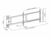Multibrackets M Motorized Swing Mount X-Large RF for 42"–75" Screens | 7350105212642 Wall Mount Bracket Multibrackets