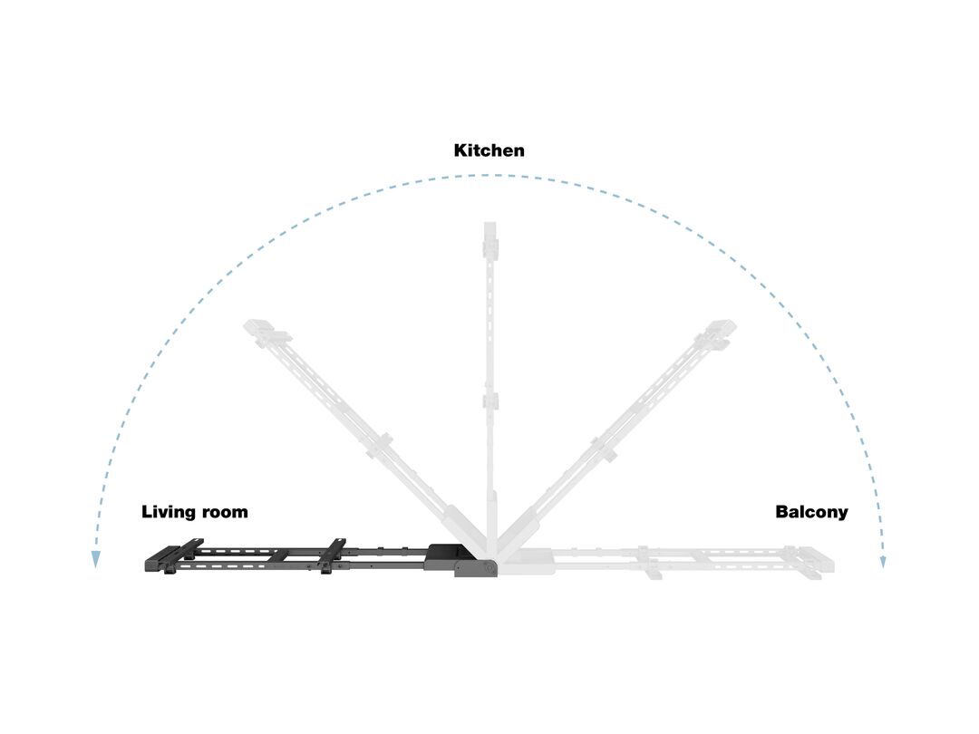 Multibrackets M Motorized Swing Mount X-Large RF for 42"–75" Screens | 7350105212642 Wall Mount Bracket Multibrackets