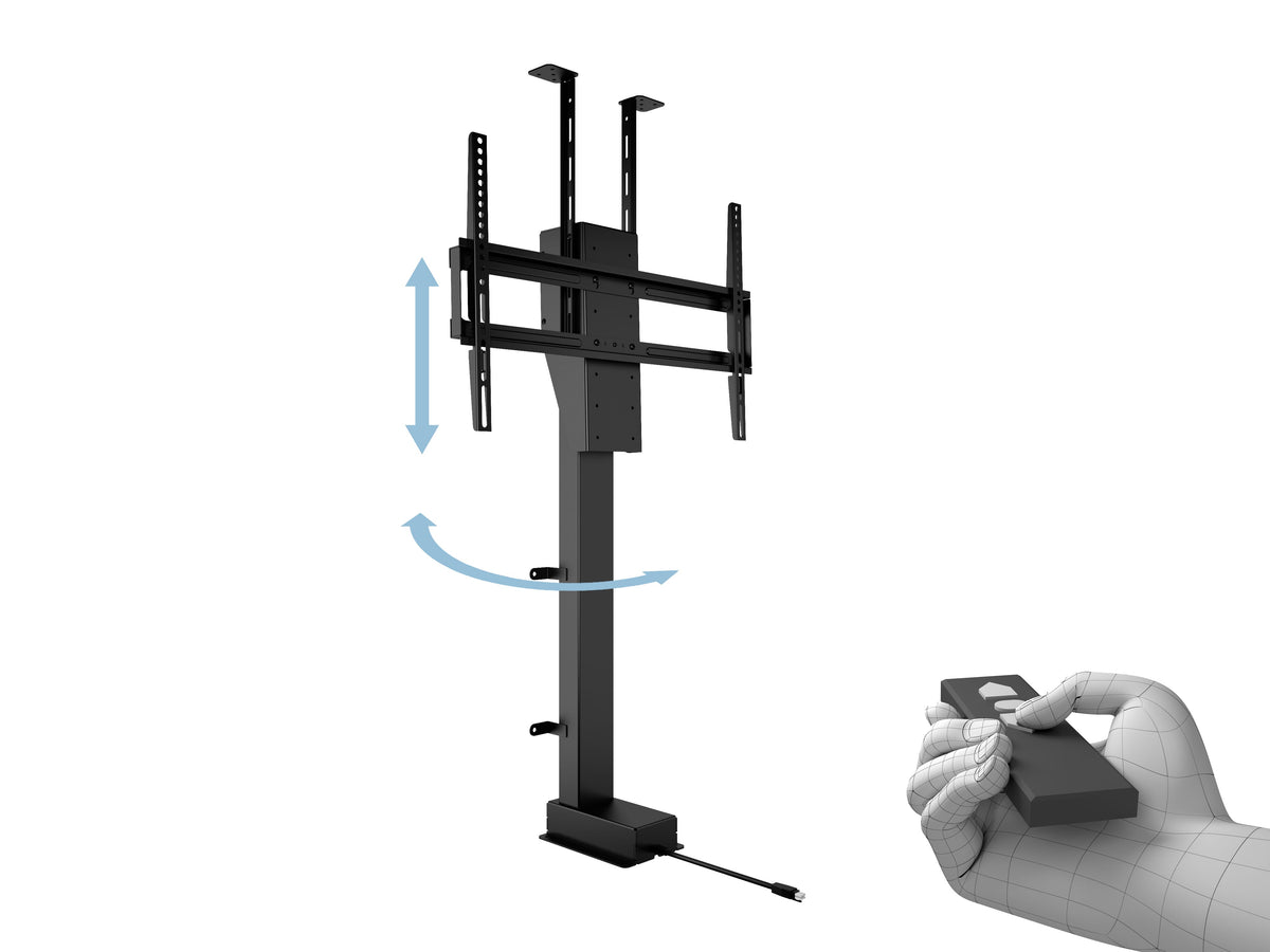 Multibrackets M Motorized X-Large TV Lift Turn for 43–85" Displays – Black | 7340234814923 Motorized TV Lift Multibrackets