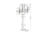 Multibrackets M Motorized X-Large TV Lift Turn for 43–85" Displays – Black | 7340234814923 Motorized TV Lift Multibrackets
