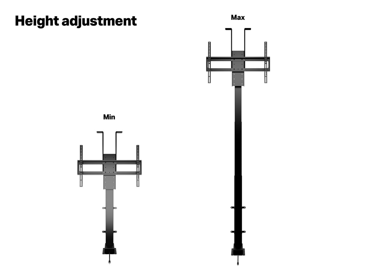 Multibrackets M Motorized X-Large TV Lift Turn for 43–85" Displays – Black | 7340234814923 Motorized TV Lift Multibrackets