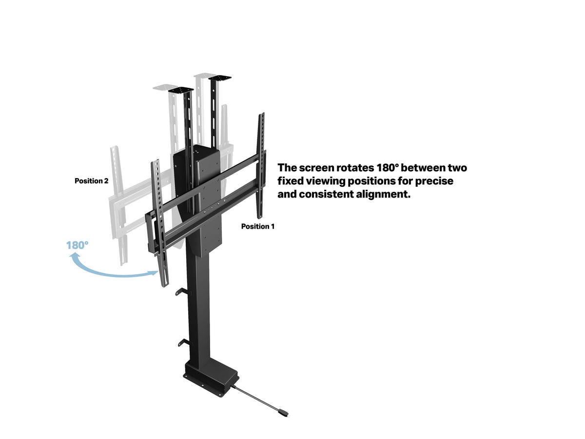 Multibrackets M Motorized X-Large TV Lift Turn for 43–85" Displays – Black | 7340234814923 Motorized TV Lift Multibrackets